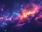 A cosmic scene using grainy gradients to depict a universe or a nebula