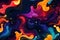 Cosmic seamless pattern with vibrant abstract swirls