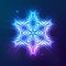 Cosmic shining vector abstract snowflake