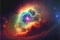 Cosmic space dust nebula colourful