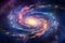 Cosmic spiral: Stellar radiance and central brilliance in a galactic whirlpool. AI