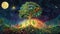 Cosmic Tree of Life with Medicinal Plants and Spirituality