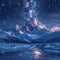 Cosmic winter beauty Starry skies and snowy landscapes in harmony