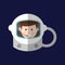 Cosmonaut Helmet. Astronaut Spaceman Boy Icon.Vector Illustration