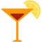 Cosmopolitan cocktail or martini drink in glass vector