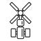 Cosmos space station icon outline vector. Spacecraft ship