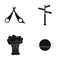 Cosmos, veterinary and or web icon in black style. medicine war, travels icons in set collection.