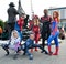 Cosplay. Group of Super hero`s. MCM Comic Con. London.