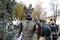 Cosplayer dressed as Groot, character from the Guardians of the Galaxy film series. Lucca Comics and Games 2023.
