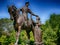 Cossack on horse parting with his wife