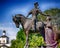 Cossack on horse parting with his wife