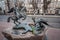 The Cossack Winner monument - Ukrainian Cossack spears a two-headed dragon  - Kiev, Ukraine