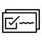 Cost benchmark icon outline vector. Best test