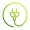 Cost dollar power efficiency icon vector save energy with electric plug ecology concept for graphic design, logo, web site, social