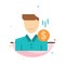 Cost, Fee, Male, Money, Payment, Salary, User Abstract Flat Color Icon Template