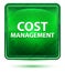 Cost Management Neon Light Green Square Button