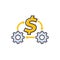 Cost optimization or expenses reduction icon