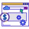 Cost per link icon vector digital marketing