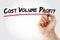 Cost Volume Profit acronym, business concept background