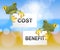 Cost Vs Benefit Frogs Mean Comparing Price Against Value - 3d Illustration