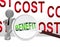 Cost Vs Benefit Magnifier Means Comparing Price Against Value - 3d Illustration