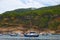 Costa Brava landscape, Playa de Tamariu in Girona Spain, water sports canoeing