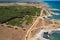 Costa Merlata, Ostuni photographed with drone from above. It offers one of the most beautiful stretches of coast in Puglia Ita