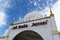 COSTA MESA, CALIFORNIA - 17 DEC 2023: Closeup of the sign and dome at the Ali Baba Motel on Newport Boulevard