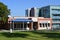 COSTA MESA, CALIFORNIA - 19 DEC 2022:  Bookstore and Watson Hall on the Campus of Orange Coast College, OCC