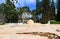 COSTA MESA, CALIFORNIA - 19 JAN 2023: The Noguchi Garden, a compact, minimalist sculpture garden intended as a representation of