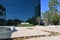 COSTA MESA, CALIFORNIA - 24 JAN 2023: The Noguchi Garden, a compact, minimalist sculpture garden intended as a representation of