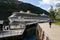 Costa Pacifica in port at Geiranger in the big fjord on a sunny summer day