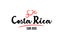 Costa Rica country with red love heart and its capital San Jose creative typography logo design