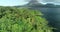 Costa Rica drone video view of Arenal Volcano and By Arenal Volcano National Park. Tourist destination, attraction and