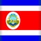 Costa Rica Flag Vector illustration with Islands on the Sea and Sailing Ship Emblem