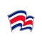 Costa Rica flag. Vector illustration. San Jose