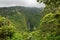 Costa Rica San Fernando Waterfall in the cloud forest, green jungle, view from the air and from the hill