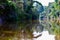 Costa Rican jungle lagoon in the Caribbean