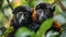 Costa rican jungle vibrant howler monkeys and dynamic wildlife captured in hyperrealistic detail