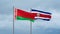 Costa Rico and Belarus flag