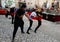 Costaleros preparing before the start of an easter holy week procession in mallorca