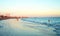 Costilla Beach at sunset in Rota, Costa de la Luz, Cadiz, Spain