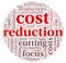 Costs reduction concept