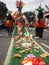 Costume Flower Indonesia Independence Parade Agustusan Kemerdekaan