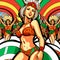 Costumed fictional character representing a fictional samba school