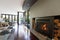 Cosy gas log fire in architect designed modern family home