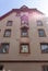 Cosy street in picturesque town Sigmaringen in Germany. Traditional old german houses