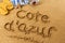 Cote d\'Azur beach writing