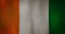 Cote D\'ivoire flag fabric texture waving in the wind