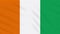 Cote d`Ivoire - Ivory Coas flag, background loop